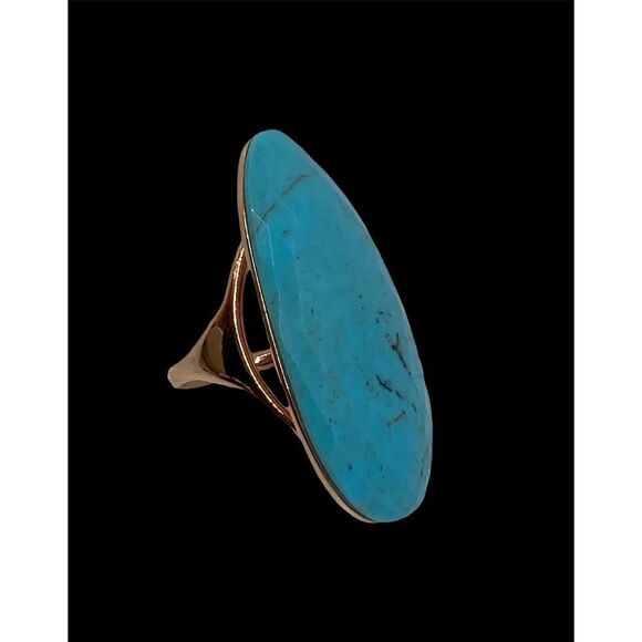 Monica Vinader Ring Nura Turquoise Cocktail 18K Rose Gold size 4.50 - Picture 2 of 5